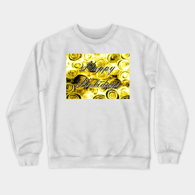 Happy Holidays Swirls Crewneck Sweatshirt by BlakCircleGirl